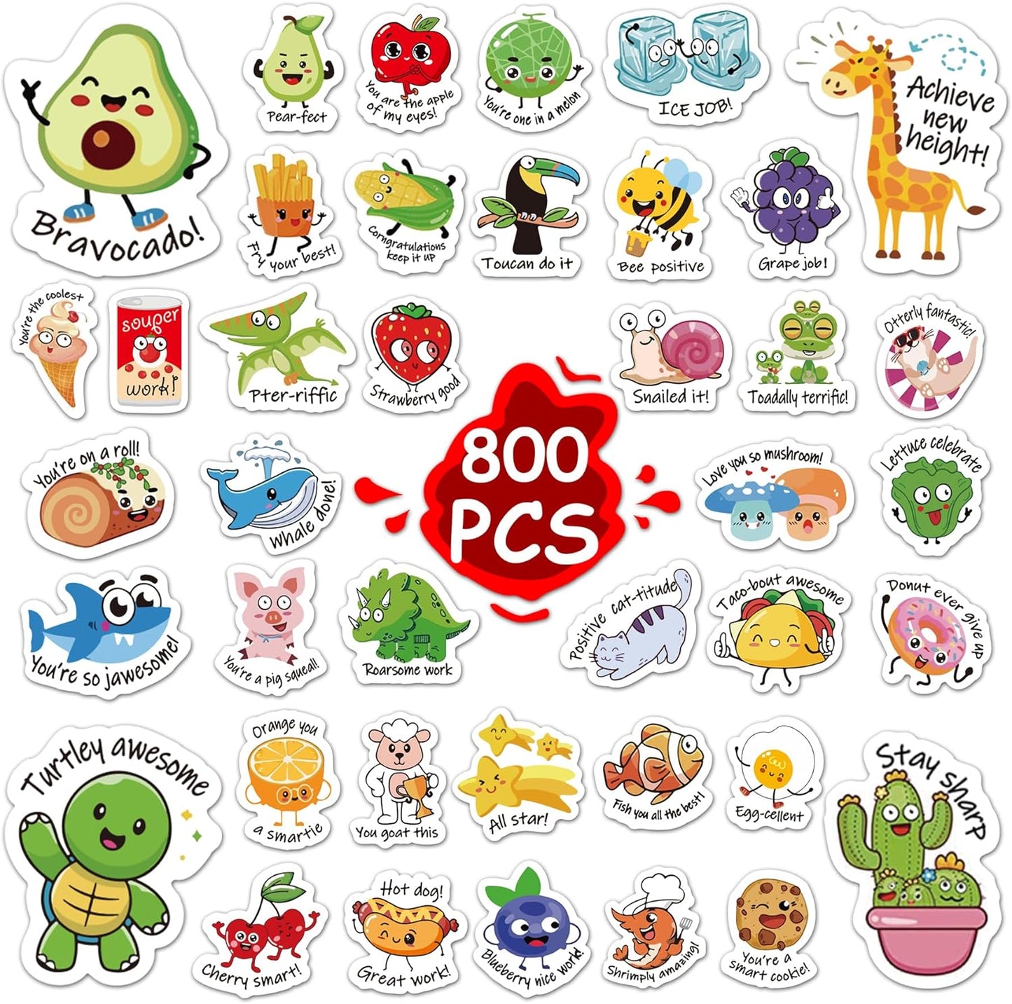 800pcsTeacher Stickers, Classroom Stickers, Motivational Stickers for Kids Stickers for Students