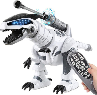 Robot Dinosaur Toy, Intelligent Interactive Smart Toy, Walking Dancing Singing with Fight Mode Toy, Electronic Remote Controller Robot, RC Robot Dinosaur Toy, Boys Girls Age 3+ and Up Year Old - Toyigo