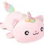 Cute Kitten Unicorn Plush Toy, Stuffed Animal Kitty, Soft Anime Cat Plush Pillow for Kids (Pink Unicorn Cat, 12")