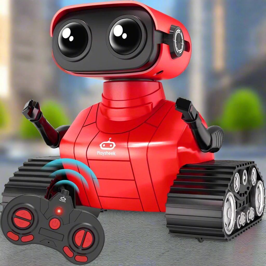 Robot Toys Remote Control Robot Toy Rechargeable Emo Robot with Auto-Demonstration Kids Robot RC Robot for Kids Smart Robot Gift for Children Age 3 Years and Up Red - Toyigo