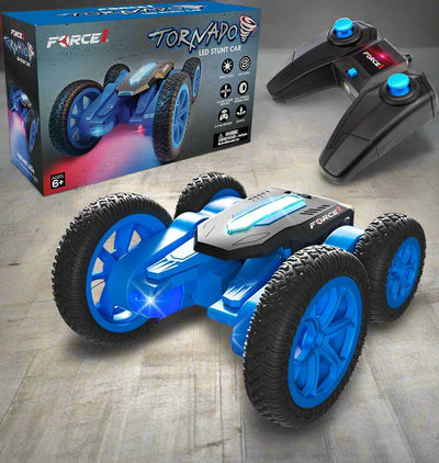 Remote Control Car, LED Double Sided Fast RC Car, 360 Flips, All Terrain Tires, LEDs, Rechargeable Toy Car Batteries, 4WD Off-Road Stunt Car and Easy Remote Kids Toys - Toyigo