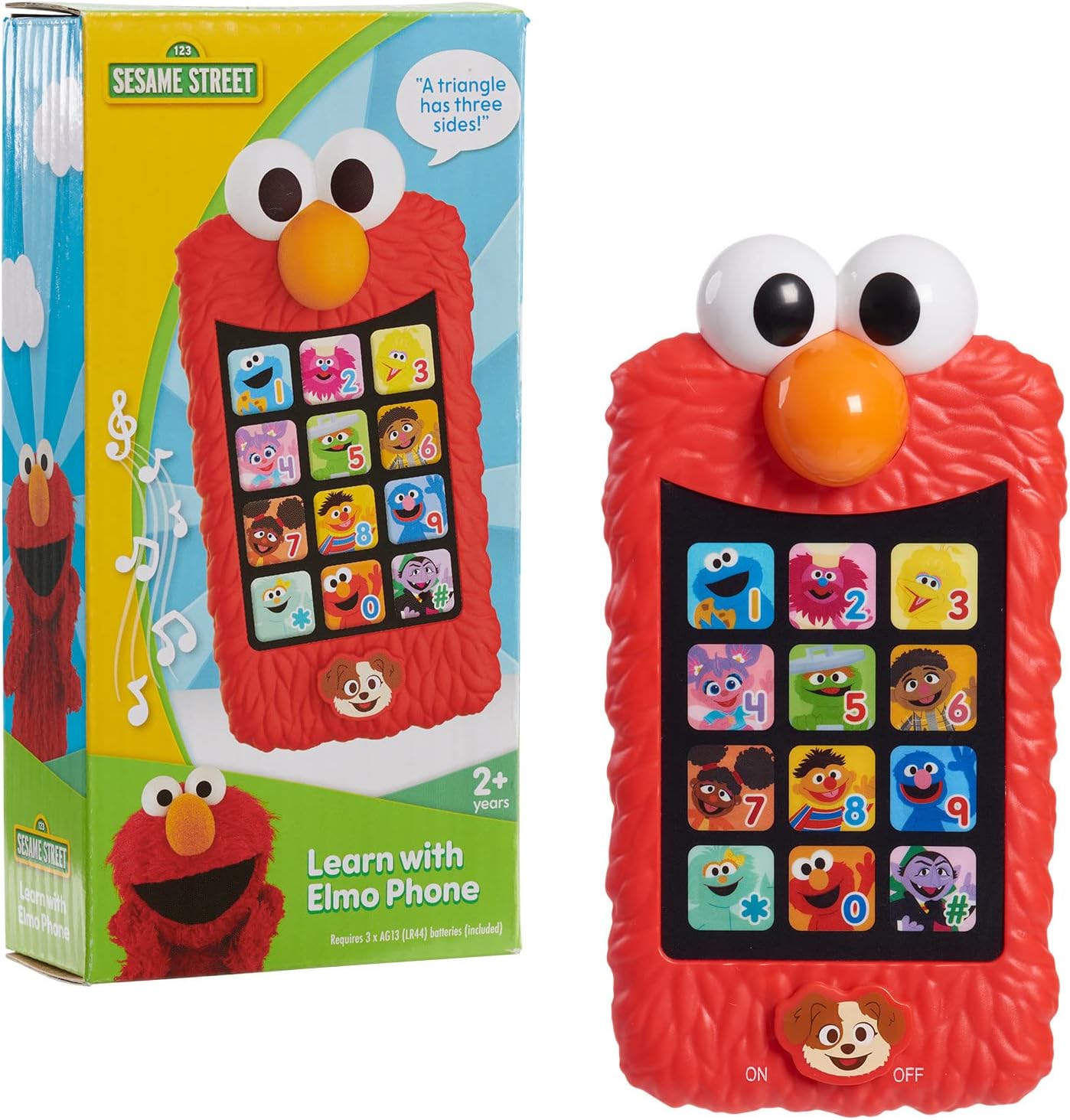 Learn with Elmo Pretend Play Phone, Learning and Education, Officially Licensed Kids Toys for Ages 2 Up by Just Play for Kids