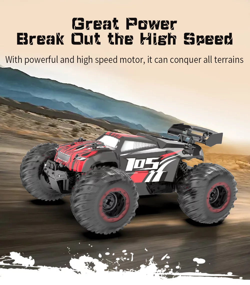 Jeep & Gost Monster Truck, 1:16 large wheel amphibious climbing, Four-Wheel Drive Off-road Remote Control Car, Children's & Elders RC toy Stunt Cars