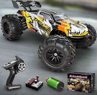 RC Truck Cars, 4WD High Speed All Terrain RC Truck, Remote Control Car for Adults with 50 Min Runtime, Brushless RC Cars for Adults Fast 70 KPH, 1:16 Offroad Monster Truck with Metal Parts & 2 Batteries - Toyigo