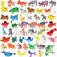 50 Pcs Animal Figure Toys for Kids, Miniature Party Favors Cake Topper, Easter Basket Stuffers/Fillers, Educational and Recognition Toys for Classroom Rewards