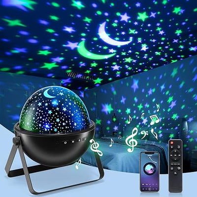 Star Projector Night Light for Kids Room, Bluetooth Speaker + Remote Star Night Light Projector for Kids, 48 Lighting LED Star Projector for Kids Projector, AUTO Timer Baby Night Light for Kids & Baby Gifts