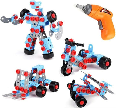 Toy vet Take Apart Stem Learning Kids Toys - Educational Building Blocks Set (286 Pieces) With Electric Drill Toy - Great Gift for Boys and Girls Ages 3 4 5 6 - 12 years old