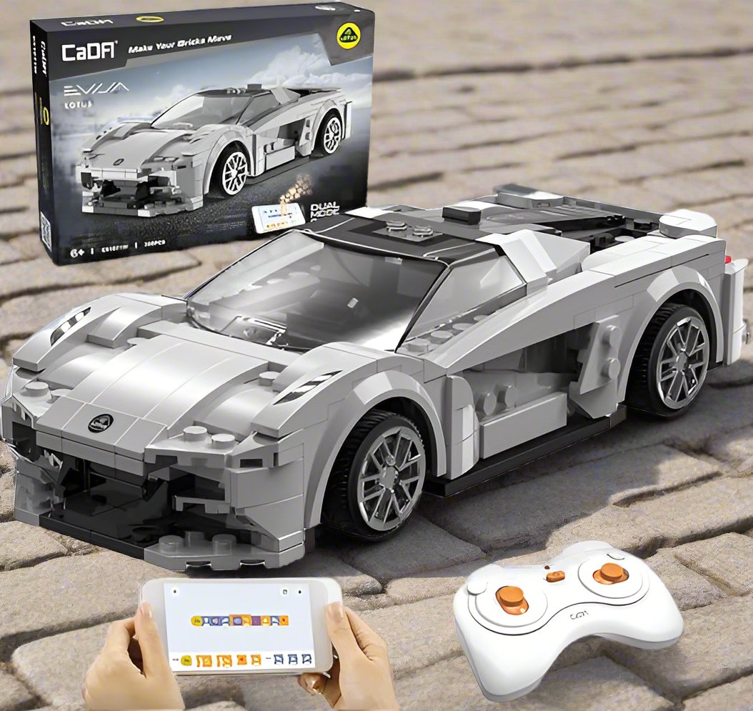 Remote Control Car Lotus Evia, 308 Pcs RC Cars Building Toys, Model Car Kits Building Blocks, STEM Toys for Boys with Programmable APP, Birthday Gifts for Kids 6 7 8 9 10+ Years Old