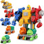 Transforming Toys for 3 4 5 Year Old boy Toys Age 4-6 5-7 Dinosaur Transform Action Figures 5 in 1 Robot Toys Take Apart Car Toy Trucks Construction Vehicle Excavator Toys Birthday Boy Gift