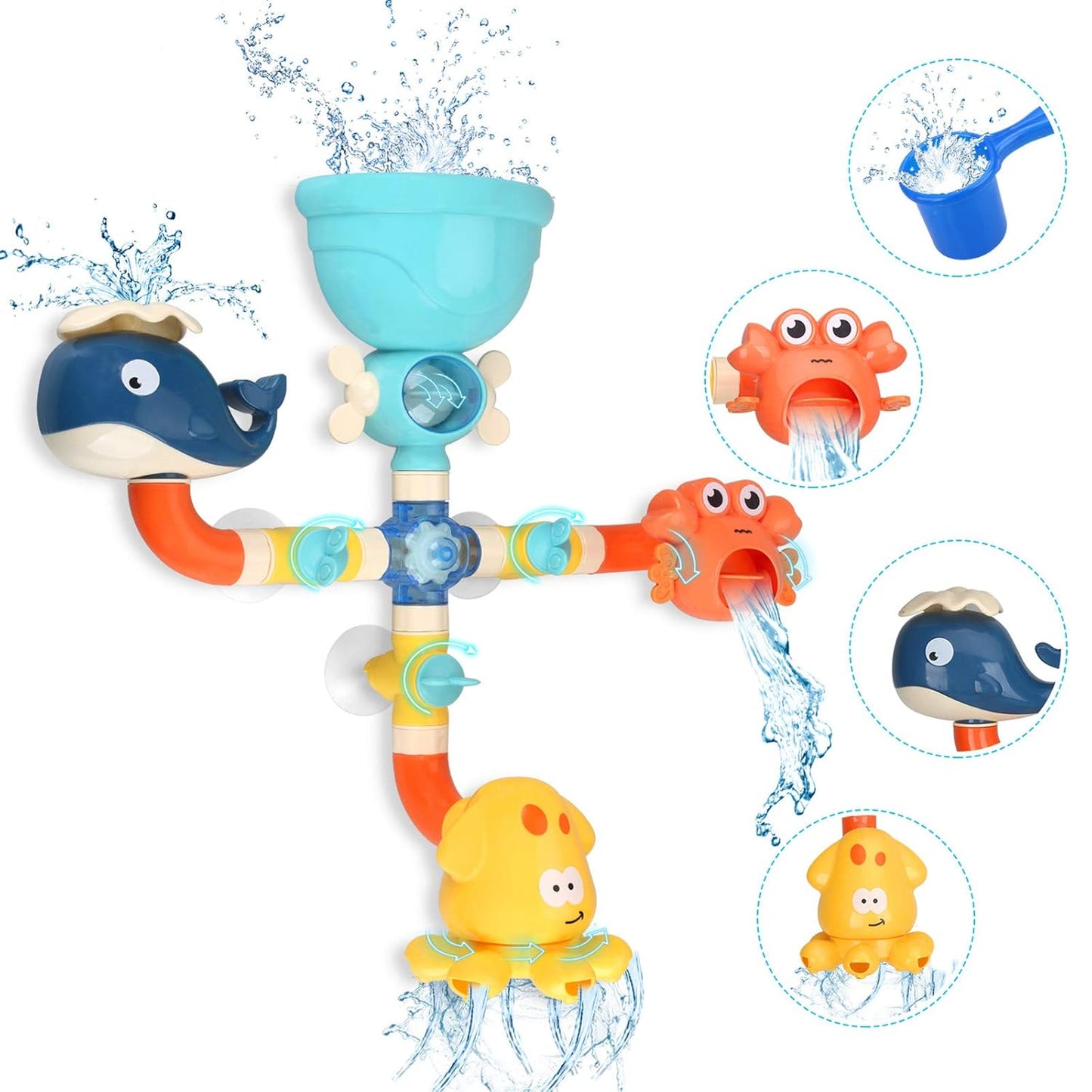 Fun Bath Toys for Toddlers, Ideal for 3-5 Year Old Boys and Girls, Engaging Bathtub Playthings