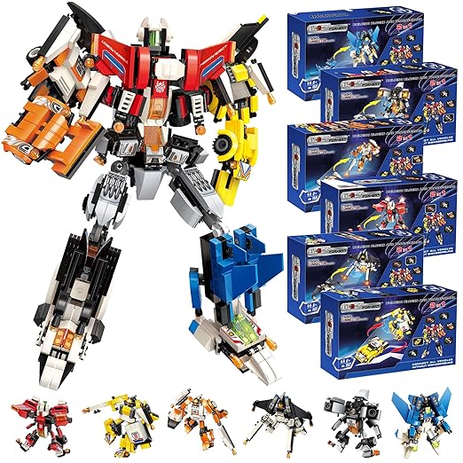 4-in-1 Jingtao Warrior Transformer Robot - King Kong God of War Assembly Model - Small Particle Building Blocks for Boys