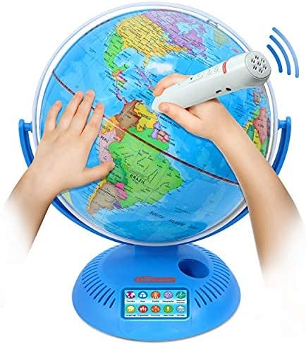 Interactive Globe For Kids, Talking Globe with Smart Pen, Educational World Globe for Children, Learning Globe For Kids, Smart Pen Interactive Globe, Globe With Voice Features For Kids - Toyigo