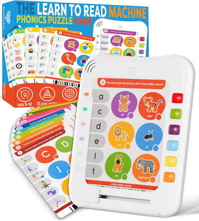 Phonics Learning Pad, Electronic Phonics Reading Toys, Vowels and Consonant Blends Learning Game, Learn to Read in 720 Phonic and Letter Sound Questions  Ages 5-11 for Kids Adults