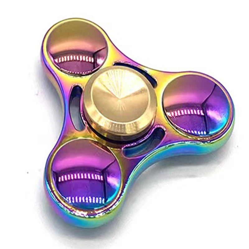 Spinning Top Toys, Colorful Rainbow Fidget Spinner, Metal Hand Spinner, Autism Rotation Toy, Anti Stress Toys, Children Fidget Toys, Kids Stress Relief Gifts - Toyigo