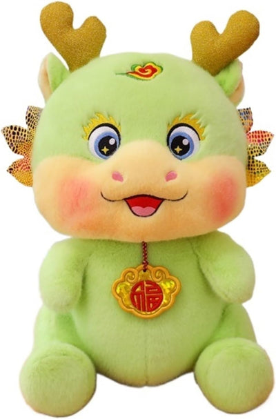 Ruyi Longbao Plush Dragon Doll, Red Zodiac Dragon Mascot for New Year, Perfect Gift for the Year of the Dragon