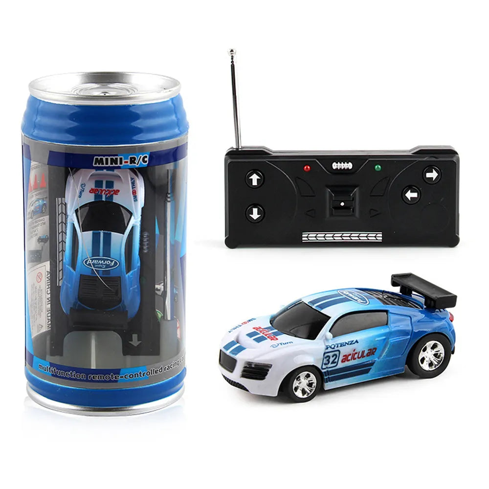 RC Car Can Box, Remote Control Car with Roadblocks Mini Can Remote Control Car Coke Cans Design Creative Simulation Racing Car Toy - Toyigo