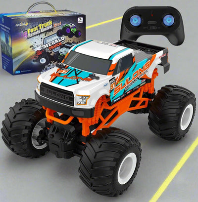 RC Truck, 1:16 Scale RC Monster Truck, 2.4GHz All Terrain Car for Kids 4-12, 20 Km/h Off Road RC Truck, Christmas or Birthday Gift - Toyigo