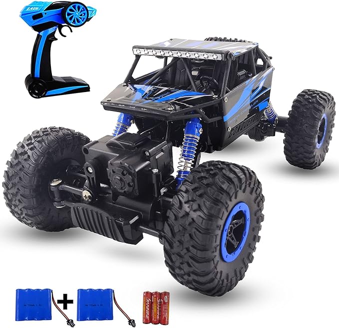 Monster Truck, 2.4Ghz 4WD All Terrain RC Rock Crawler, Electric Radio Control Cars Off Road RC Monster Trucks Boys Girls for Kids Toys - Toyigo