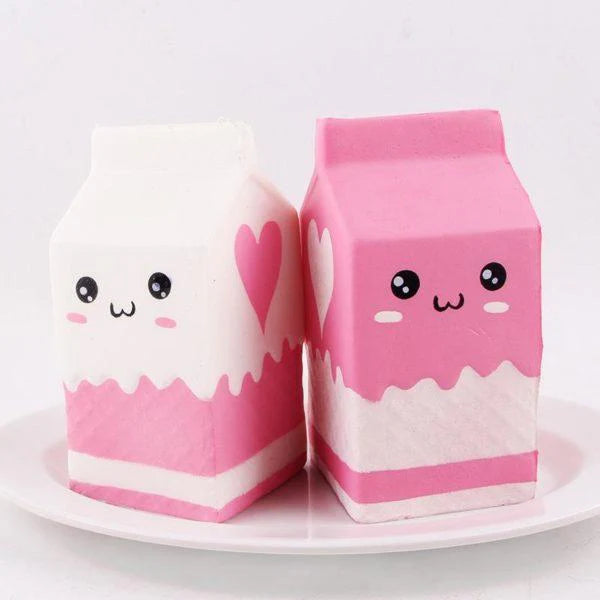 Rebound Milk Box Squishy Animal Doll, Temperature-Sensitive Color-Changing Yogurt Box Decompression Toy