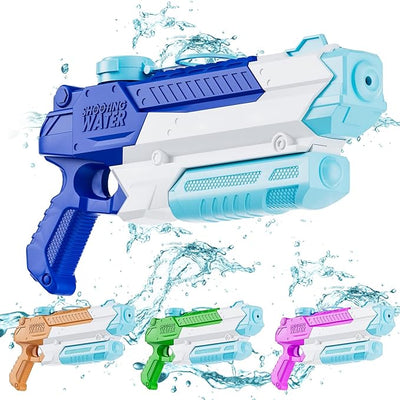 Water Gun, WOLKEK Water Guns for Kids, 4 Pack Long Range High Capacity for Water, Swimming Pool Beach Sand Outdoor, Summer Gifts for Boys Girls