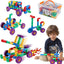 Learning Toy Tubular Pipes & Spouts & Joints 64, 75, 95 Piece  Build Bicycle, Tank, Scottie, Meter Skills Endless Designs Educational Building Blocks Set for Kid Ages 3+ Multicolor