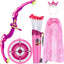 Kids Bow and Arrow Set, LED Light Up Archery Set, Princess Toys with Cape and Crown, 10 Suction Cup Arrows, Bow and Arrow, Indoor and Outdoor Kids Girl Toys for 3 4 5 6 7 8 Year Old