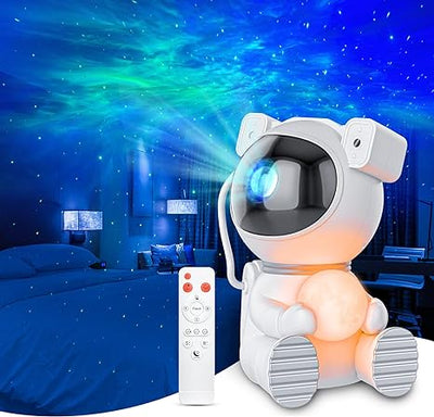 Astronaut Galaxy Projector, Star Projector with Timer and Remote, Galaxy Projector with Moon Lamp, LED Nebula Night Light for Kids, Adults, Room Dcor, Gift