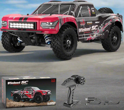 Rc Truck Cars, 1:14 Scale Fast RC Cars Max Speed 60km/h, 3100A 4X4 Off-road Brushless RC Trucks, 4WD Electric Powered Waterproof Remote Control Truck, RTR RC Car for Adults, Boys Gift, Two 2S Li-Po Batteries - Toyigo