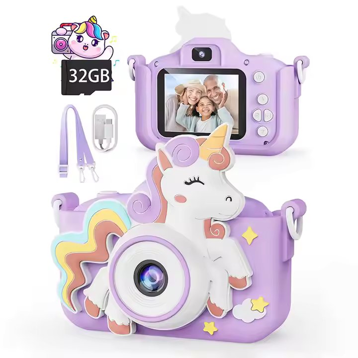 Kids Digital Camera with 32GB SD Card - 1080P Dual Lens for Best Photos