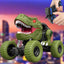 Remote Control Dinosaur Car, 2.4Ghz All Terrain Remote Control Dinosaur Truck with Light, Rechargeable 4WD Off Road RC Car Toys for Kids - Toyigo