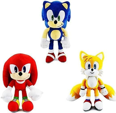 Movies & Tv soft toys, 12 Inches Sonic 2 Plush Toy, The Hedgehog Movie Sonic Plush Toys, Knuckles Shadow Tails Plush Doll Toys,  Gifts for Boys and Girls (Sonic+Tails+Knuckles), (Tails)