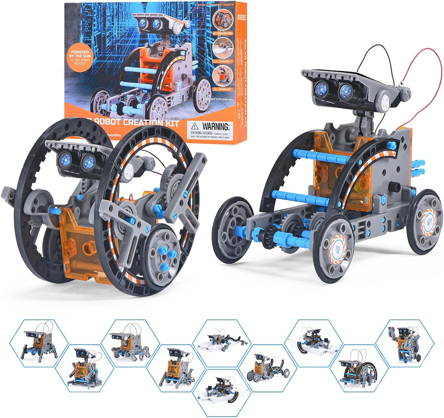 12 in 1 Stem Project Solar Robot Toy for 10 Years Old Autism Boy, Science Kits for Kids Age 8-14, Building Gear Toy Christmas Birthday Gift Idea for Boy