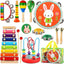 Preschool Educational Musical Toys, Toddler Musical Instruments Toys, Wooden Percussion Instruments Set for Kids Baby with Xylophone , Boys and Girls with Storage Bag(12pcs) - Toyigo