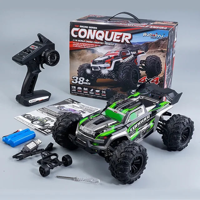 RC Truck Cars, 1:16 Scale Large RC Cars, 50km/h High Speed RC Cars Toys, 2.4G 4WD Off Road Monster Truck, Remote Control Car  for Adults and Kids - Toyigo