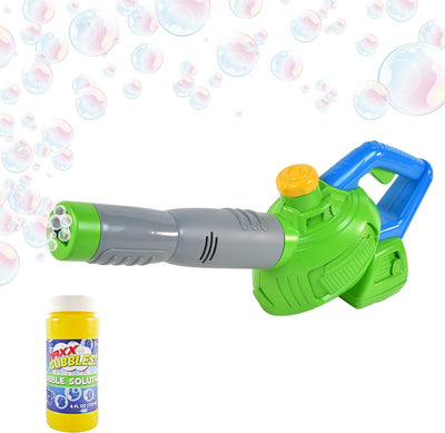 Maxx Bubbles Toy, Bubble Leaf Blower with Non Toxic Refill Solution, Sturdy Plastic, Bubble Toys for Boys and Girls, Outdoor Summer Fun for Kids and Toddlers, 3+