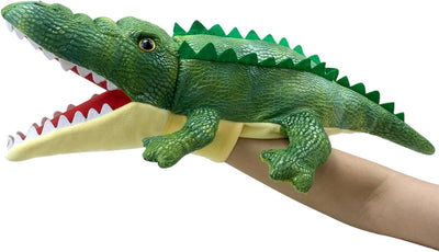 Puppet Hand Puppet Crocodile Puppets, Large Creatures with Movable Mouth Puppet, Role Play Story Animal Puppets, Soft Stuffed Crocodile, Hand Puppets for Kids Ages 4-8