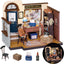 DIY Miniature House Kit Mose's Detective Agency, Tiny House Kit for Adults to Build, Mini House Making Kit, Halloween, Christmas Decorations, Gifts for Family Friends (Mose's Detective Agency)