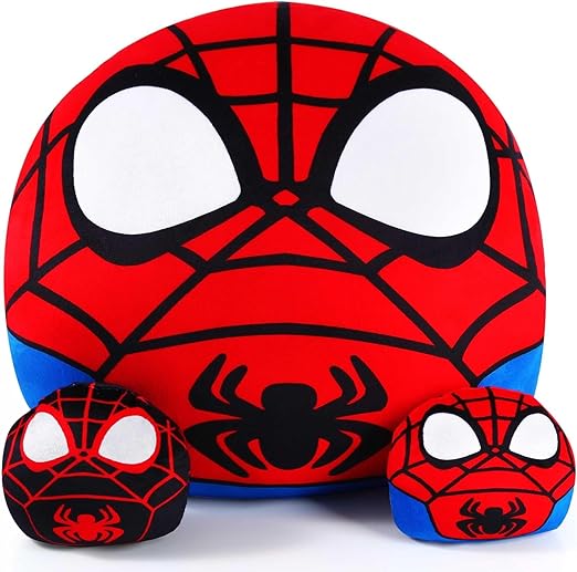 3 in 1 Spider Plush Pillow, Super Soft Stuffed Animal Toys for Kids Adults, Plush Pillow Home Decorations, Spider Mommy Stuffed Animal Toys with 2 Babies in her Tummy