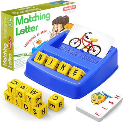 Educational Toys,  Matching Letter Learning Games Activities, Ideal Christmas Birthday Gift for Toddler Kids Age 3 4 5 6 7 Year Olds Boys Girls