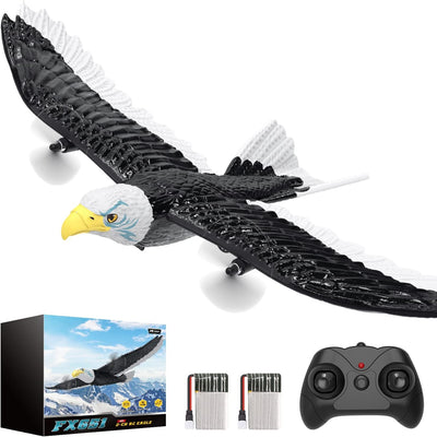 Remote Control Eagle Plane, RTF Airplane with Gyro Stabilizer, RC Eagle Aircraft for Beginners, Easy-to-Fly Remote Control Plane, 2.4GHz 2CH Flying Bird, RC Eagle Plane with Propeller - Toyigo