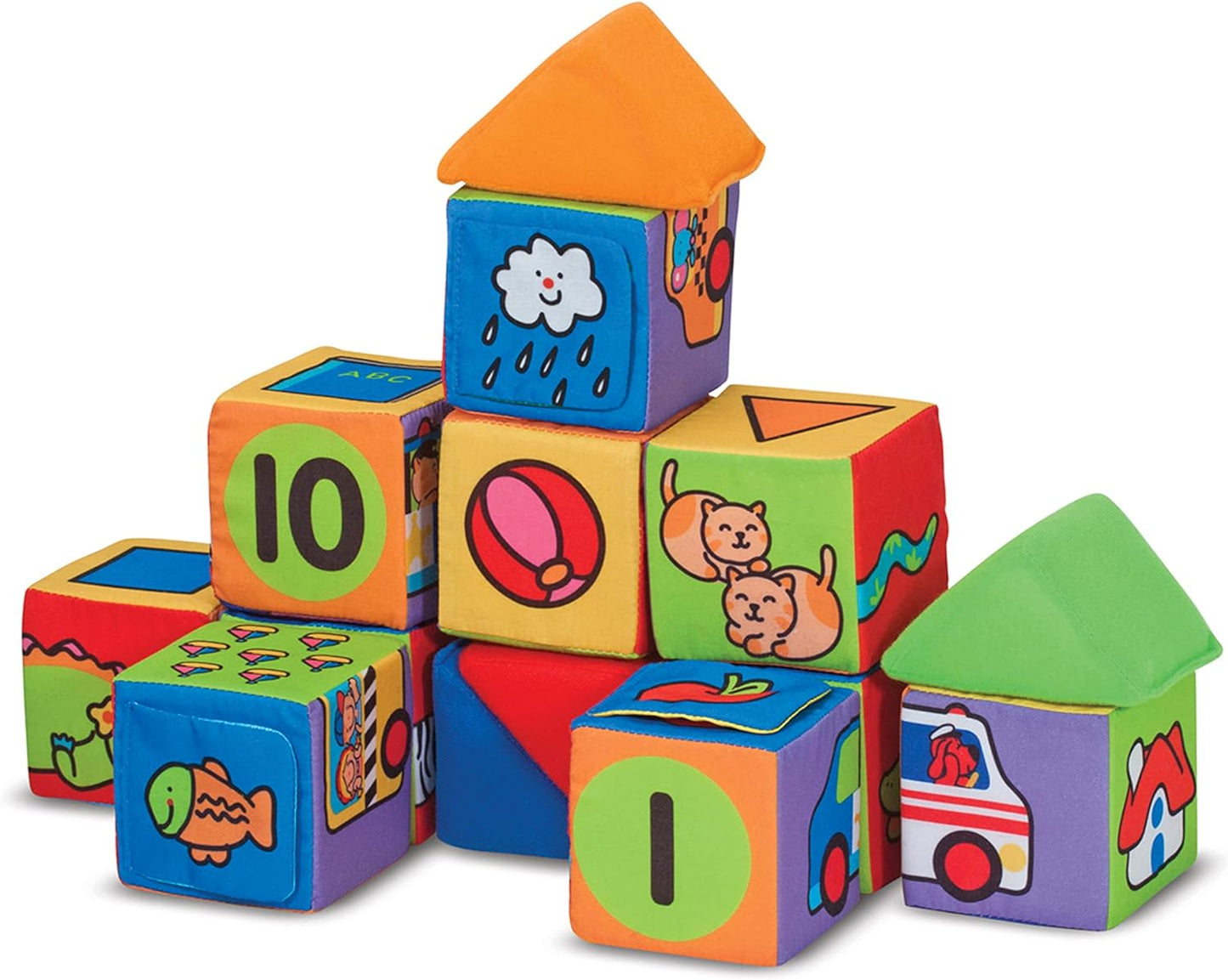 Kids Match and Build Soft Blocks Set For Toddlers, Building Blocks, Sensory Baby Stacking Toys