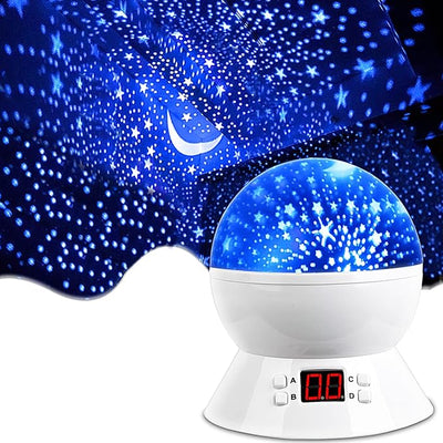 Star Night Light Projector for Kids with Timer - Glow in The Dark Stars and Moon,  for 1-14 Years Old