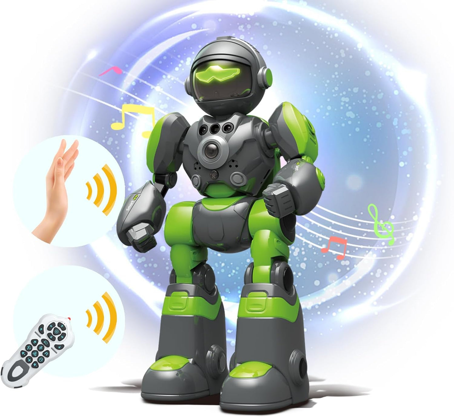 Robot Toys, Vector Robot with Gesture & Sensing Programmable Remote Control, Educational Robot Toy, Recording Repeat Led Eyes?Robot Toy Gifts for Boys Girls 3/12 Years Old Kids