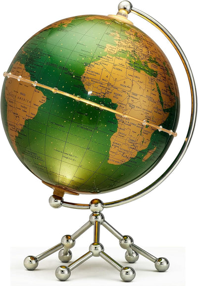 Illuminated Globes, World with Stand, 8-Inch World Globe, Kids Learning, Globe Lamp with Built-In LED, Light Up Globe, Home Dcor and Office Desktop