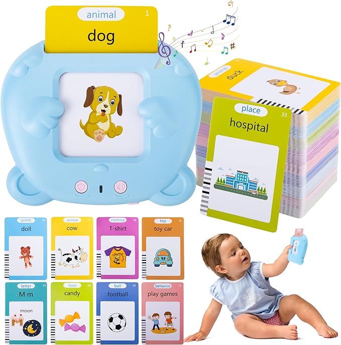 Talking Flash Cards Pocket Speech Toys, for 3 4 5 6 Year Old Boys and Girls 510 Sight Words Speech Therapy Toys for Autistic Children Montessori Sensory Toys Gifts for Toddler - Toyigo