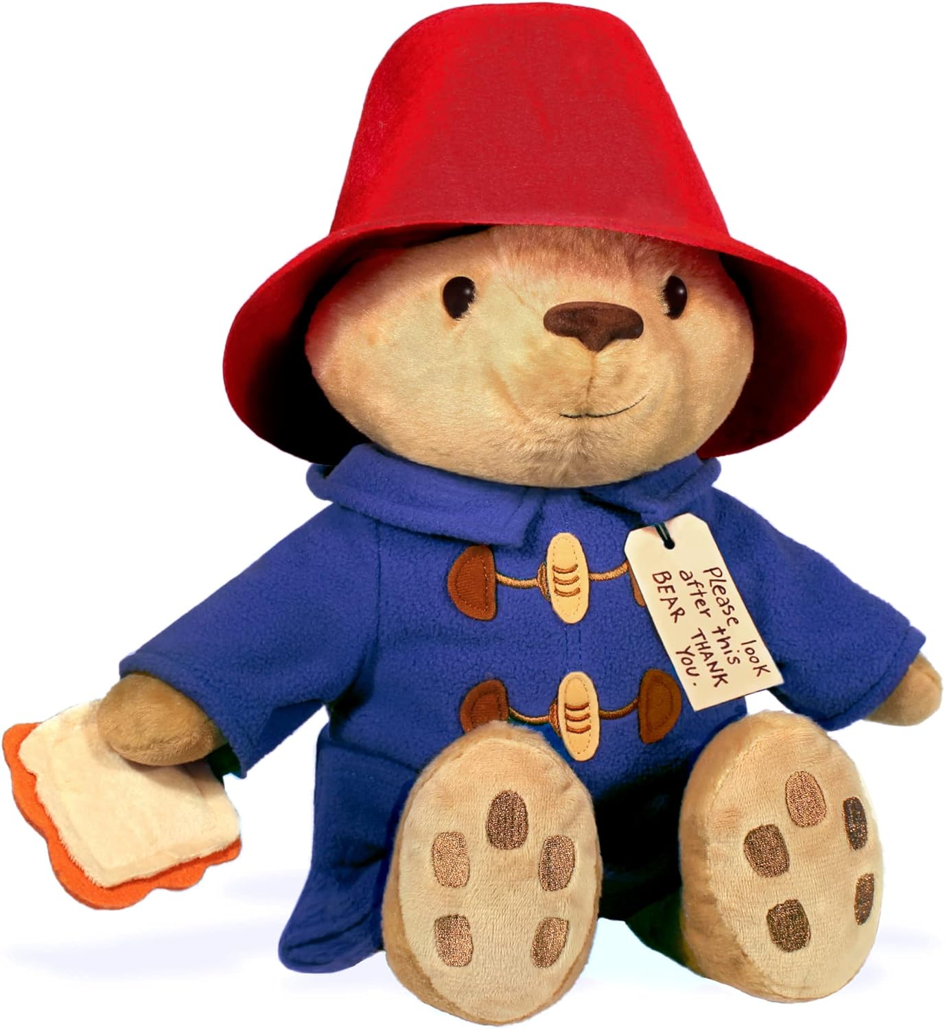 Movies & Tv soft toys, Paddington Bear Collection, Classic Seated Paddington Bear, Soft Stuffed Plush Toy, 12" H