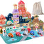 115 PCS Wooden Building Blocks, City Map Construction Building Sets, City Building Blocks Stacking Blocks, Preschool Educational Learning Toys for 3 4 5 6 Years Old Kids Boys Girls