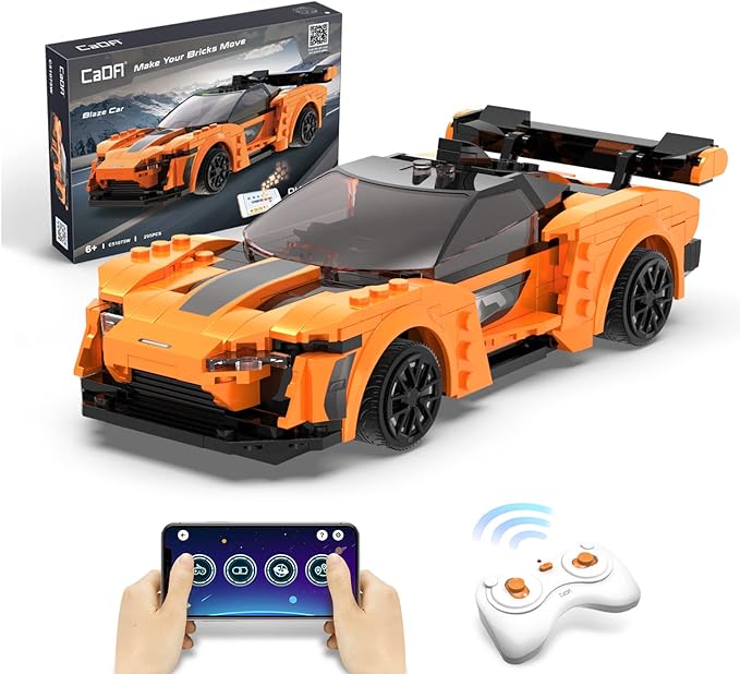 Stem Building Toys for 6 8 9 10+ Year Old Boys, Remote Control Car Blocks Kits with Programmable APP, Sports RC Building Toys, 295 Pcs Model Car Birthday for Kids