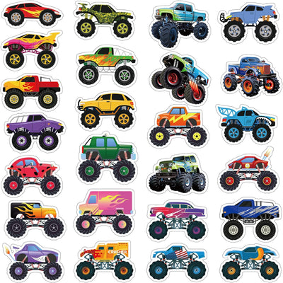 500 Pcs Truck Stickers, Transportation Race Car Tractor Construction Vehicle Truck Stickers, Emergency Vehicles for Kids Boys Children Toddler Teens Christian Charity Donation Supplies