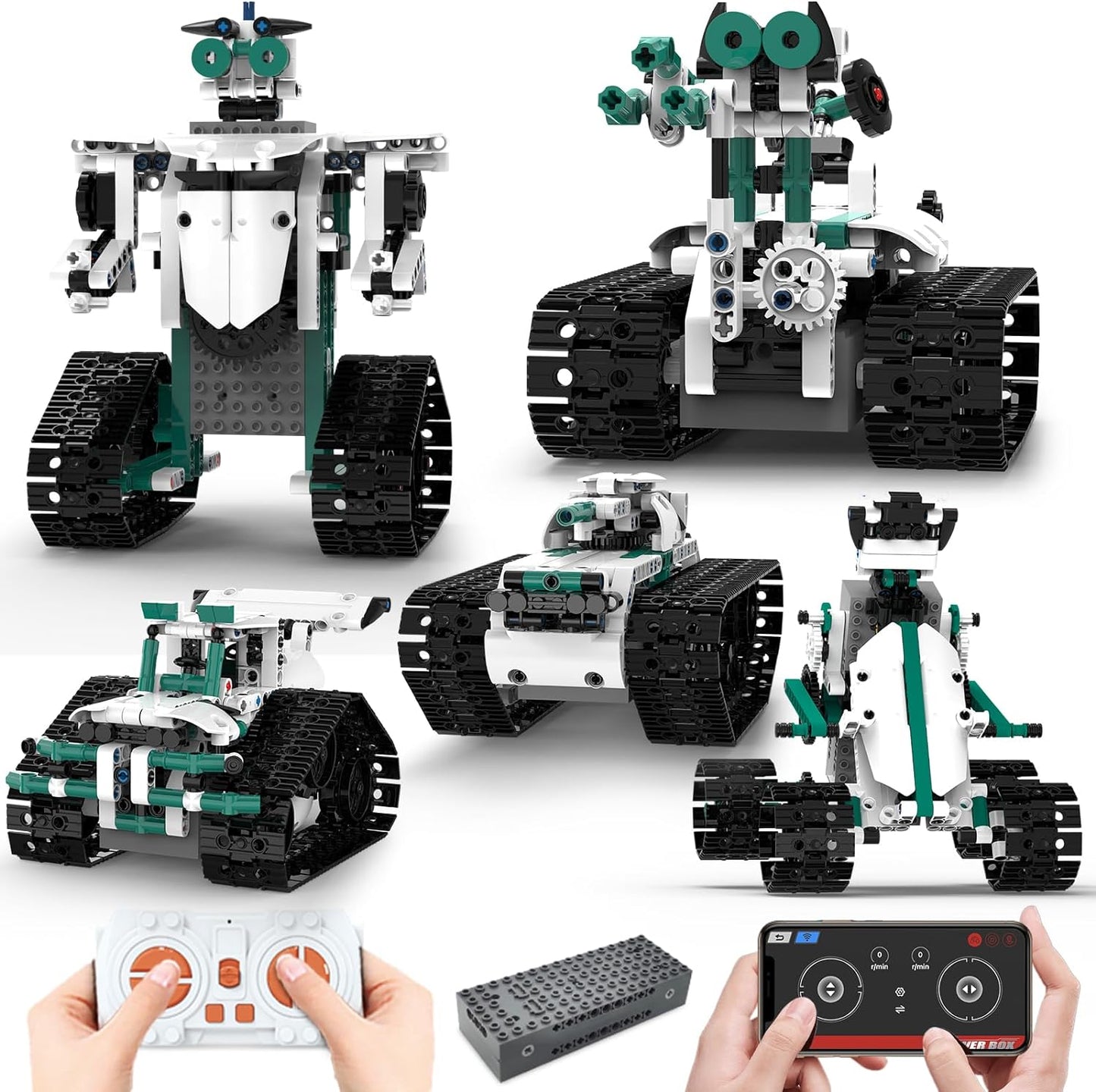 Car Building Blocks Set,Technique Car 13in1 Remote & APP Control Tracked Racer/Robot/Truck/Tank/Plane, STEM Kits for Kids Age 8-10, Building Toy Gifts for Boys Girls 8-16, (550 PCS)